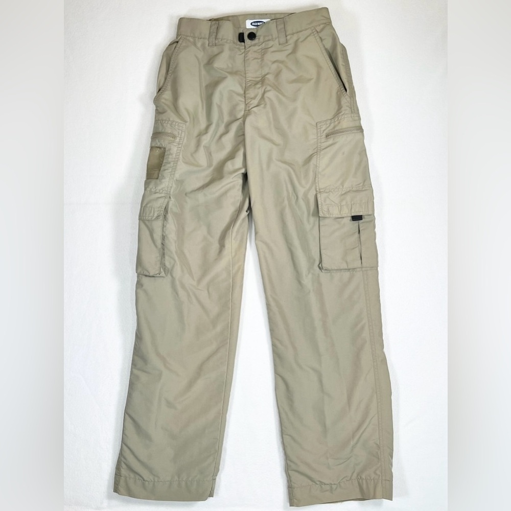 OLD NAVY Men’s Cargo Pocket Khaki Nylon Pants 30 Long Clear Side Pocket Outdoors